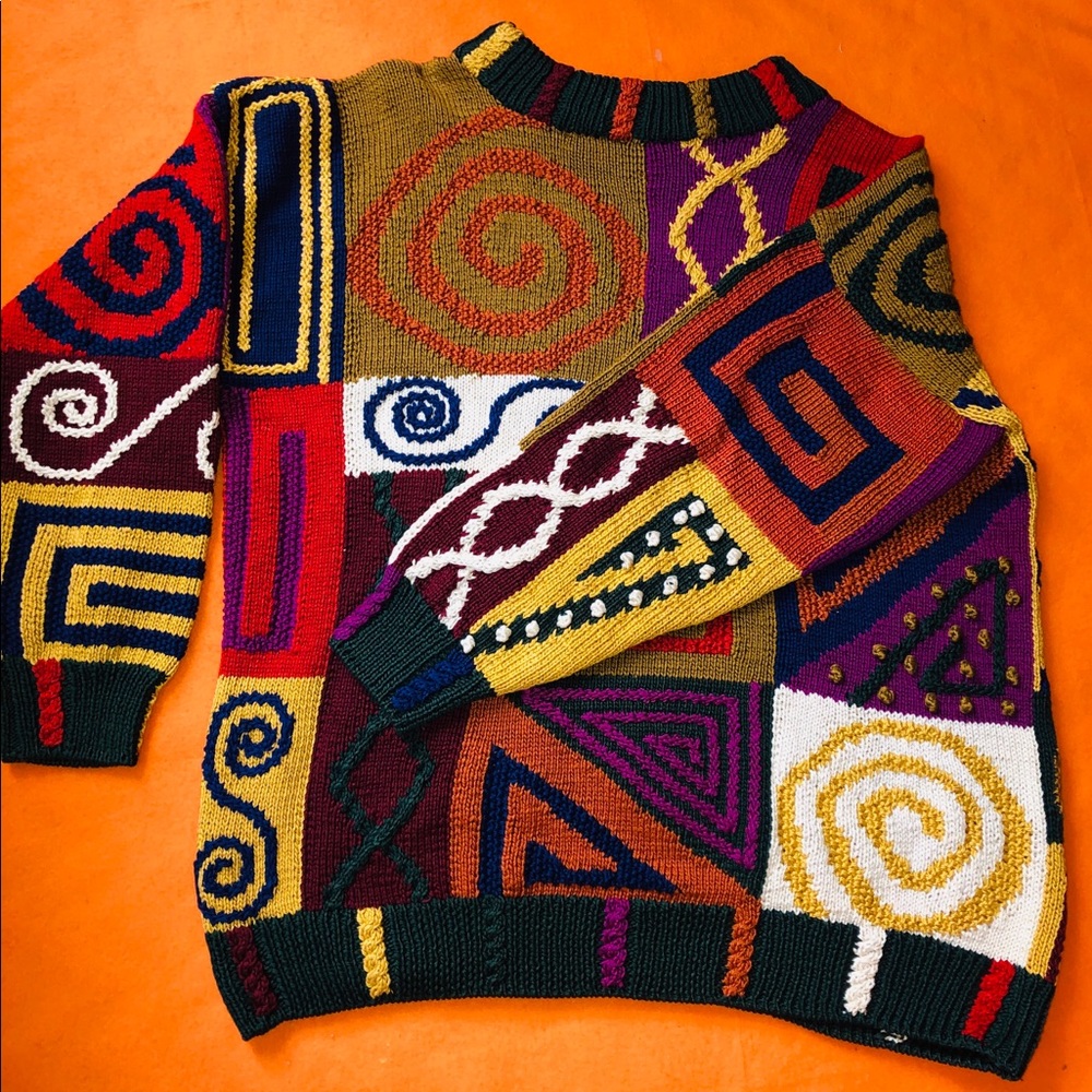 Hand knit vintage sweater 1985